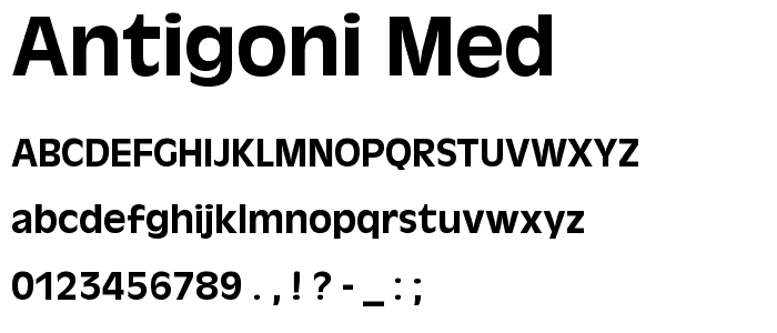 Antigoni Med font